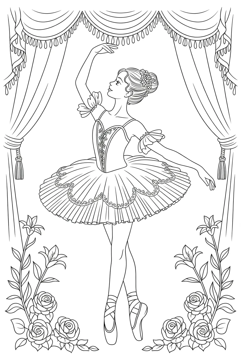 ballerina coloring pages free printable