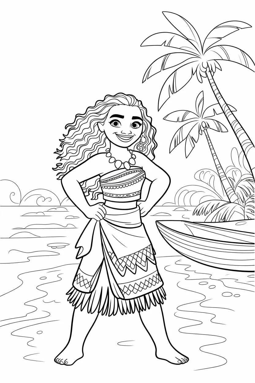 Moana coloring pages free printable