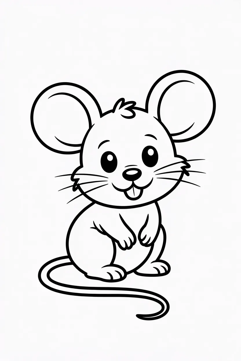 mouse coloring pages free printable