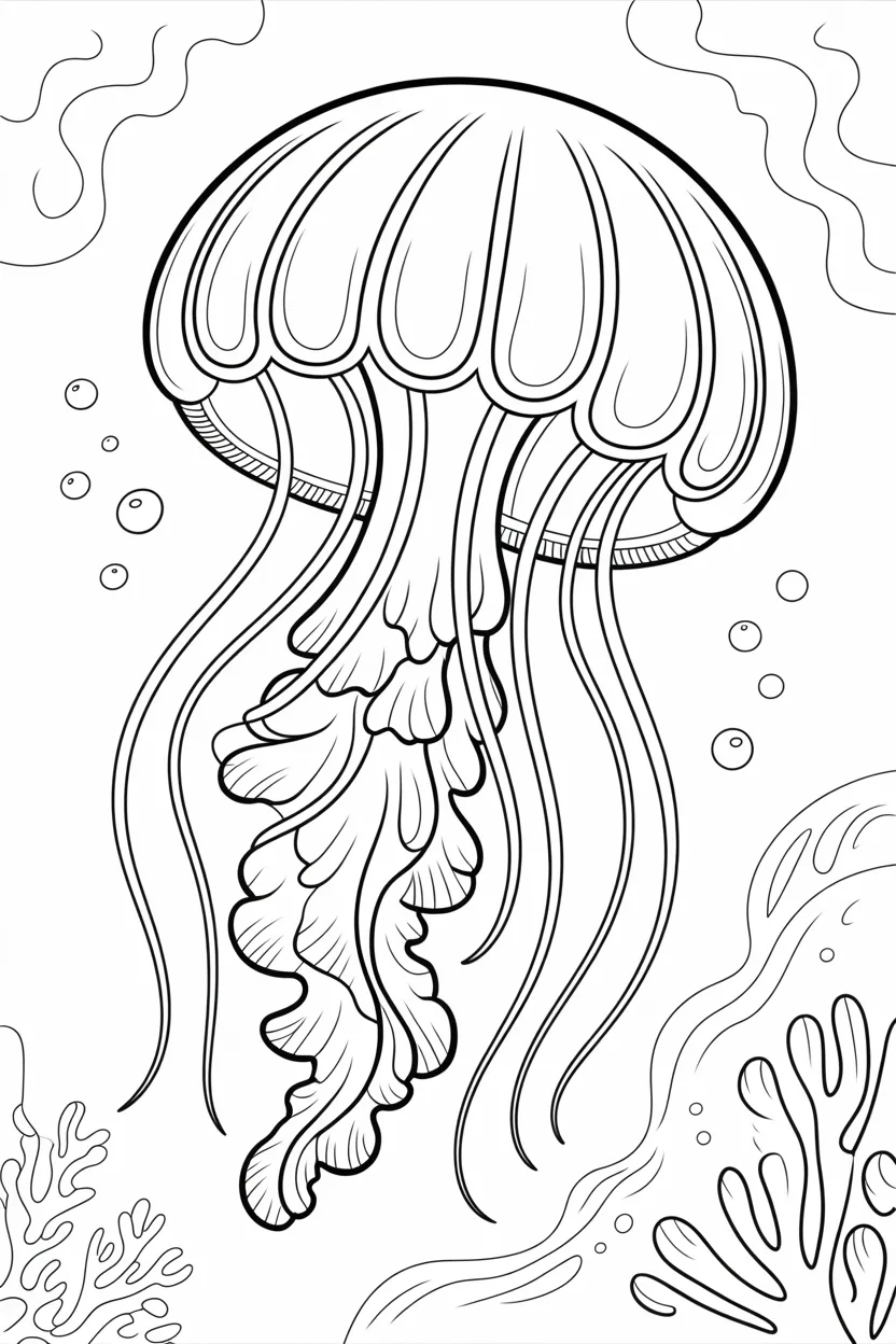 Jelly Fish coloring pages