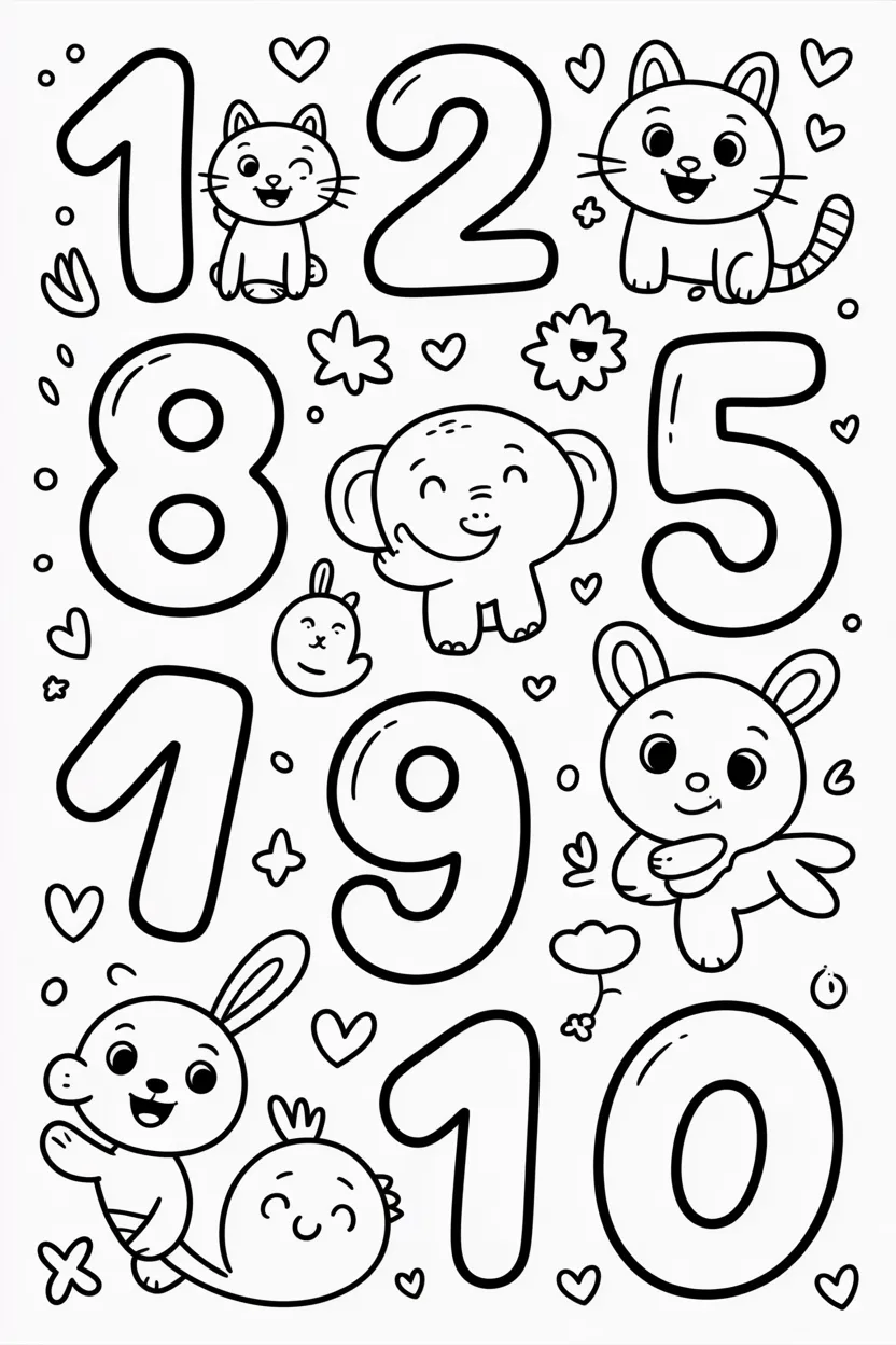 counting coloring pages free printable