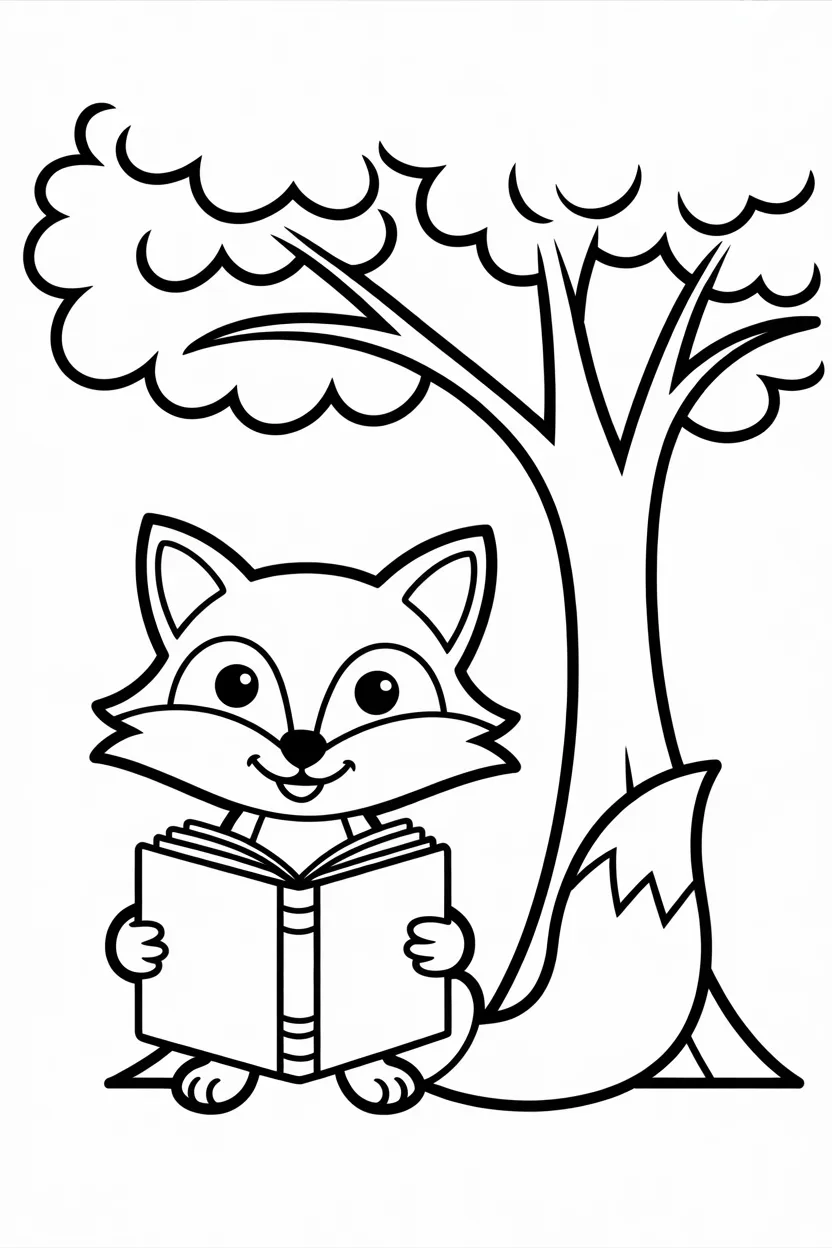 5 Fox coloring pages free printable