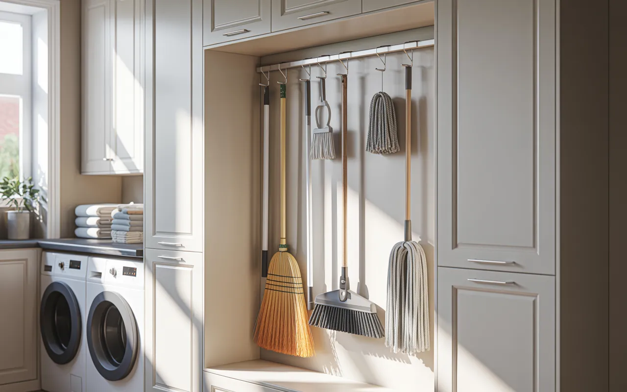 Where Do People Store Their Brooms and Mops?
