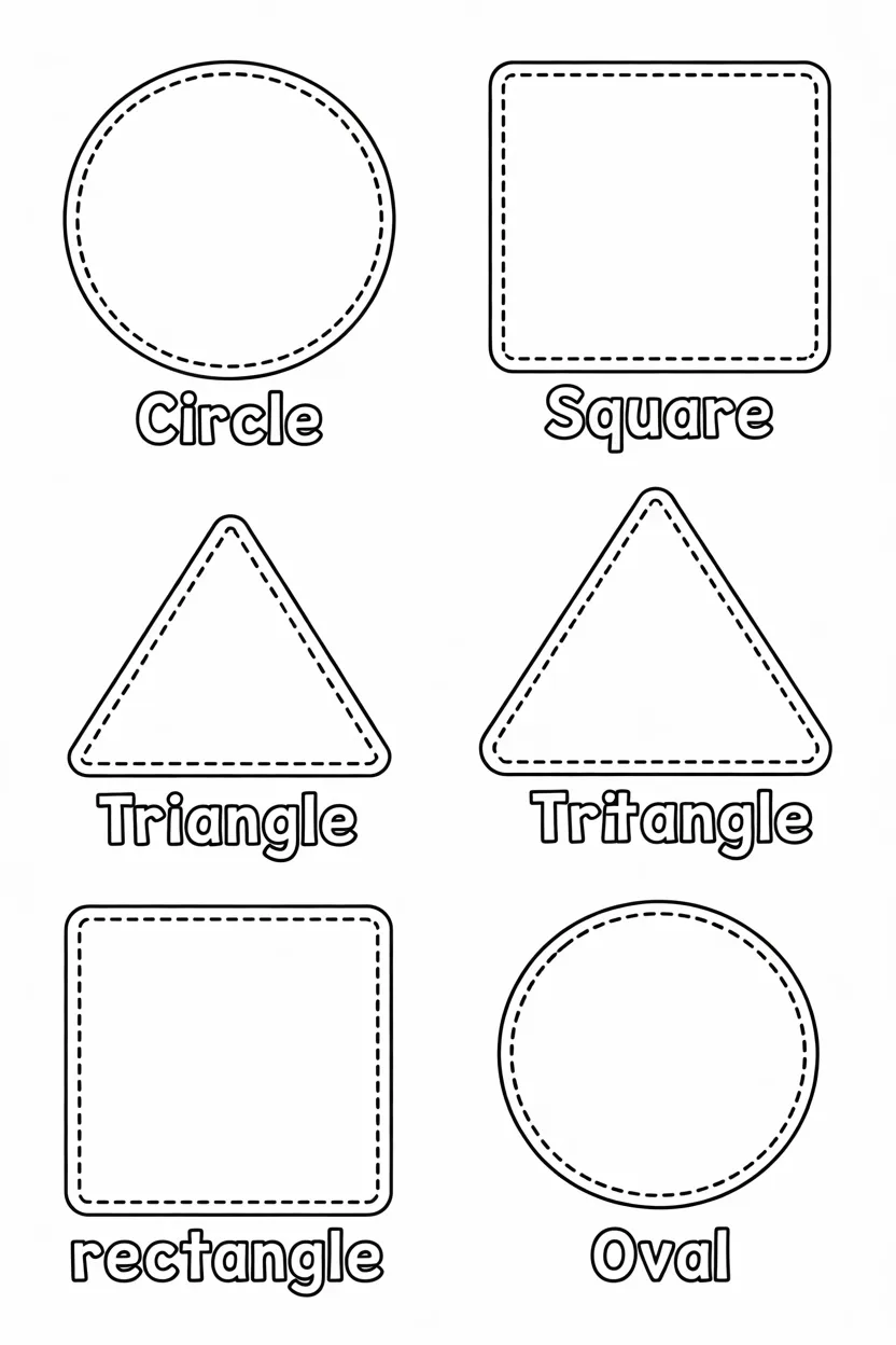 shapes coloring pages free printable