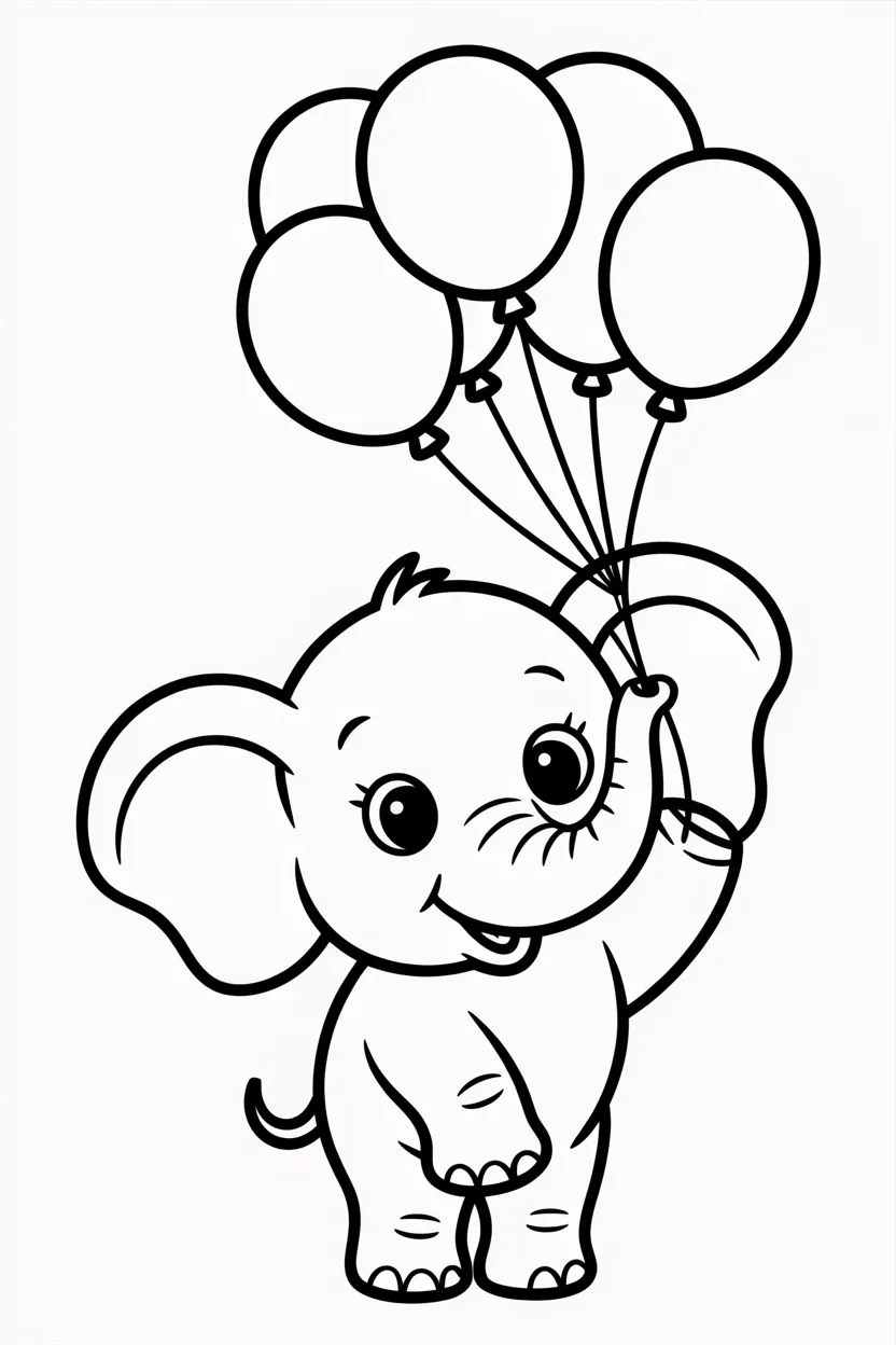 cute elephant coloring pages free printable