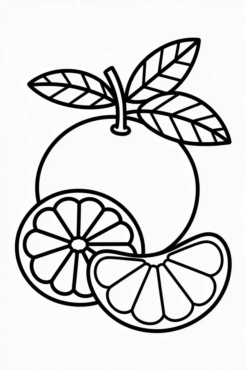 5 Tangerine coloring pages free printable