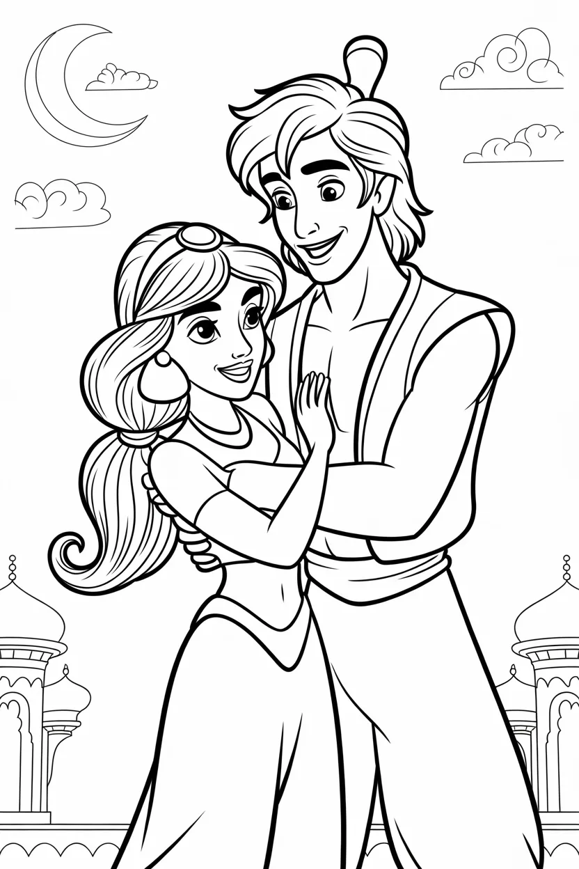 Aladin coloring pages free printable