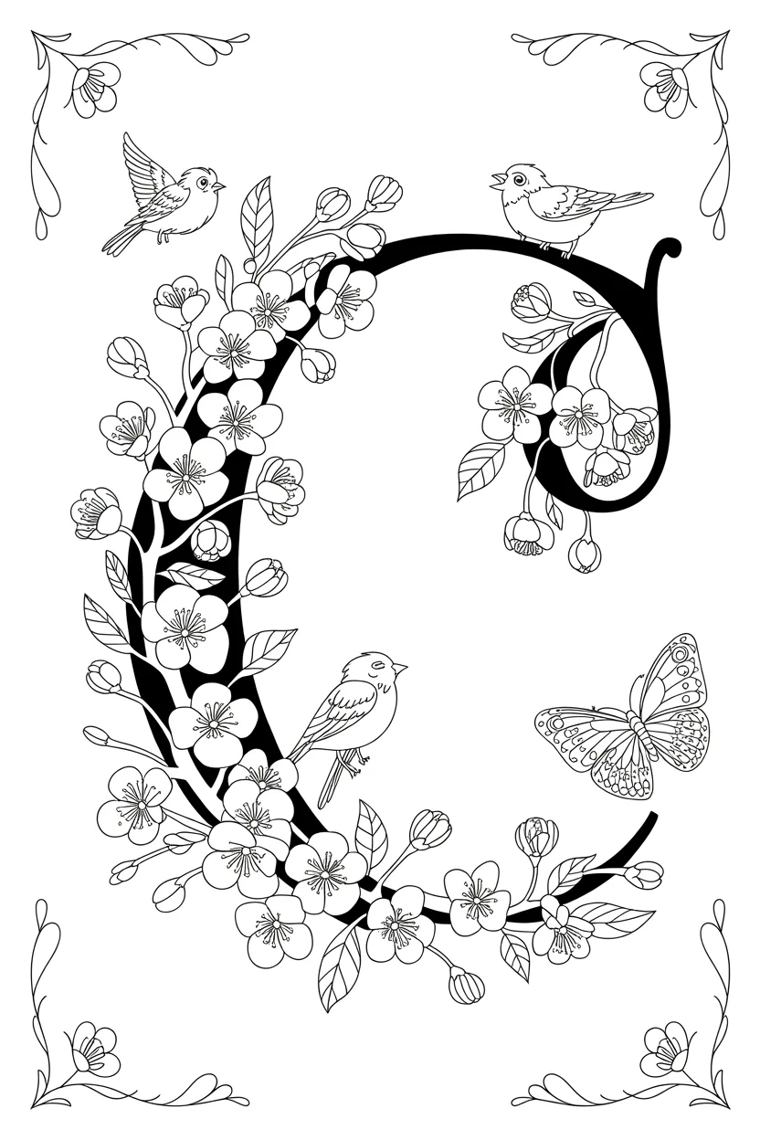alphabet letter C coloring pages free printable