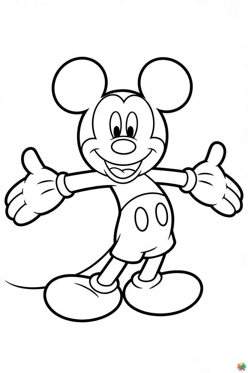 4 Mickey Mouse coloring pages free printable