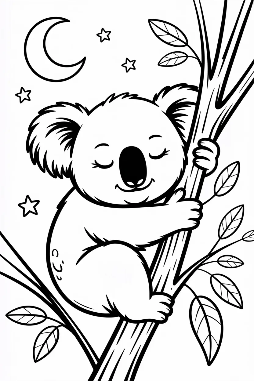 cute koala coloring pages free printable