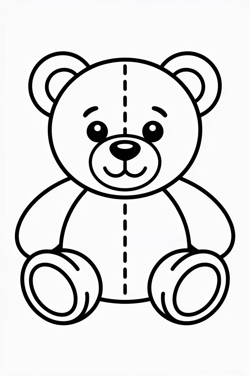 5 Teddy bear coloring pages free printable