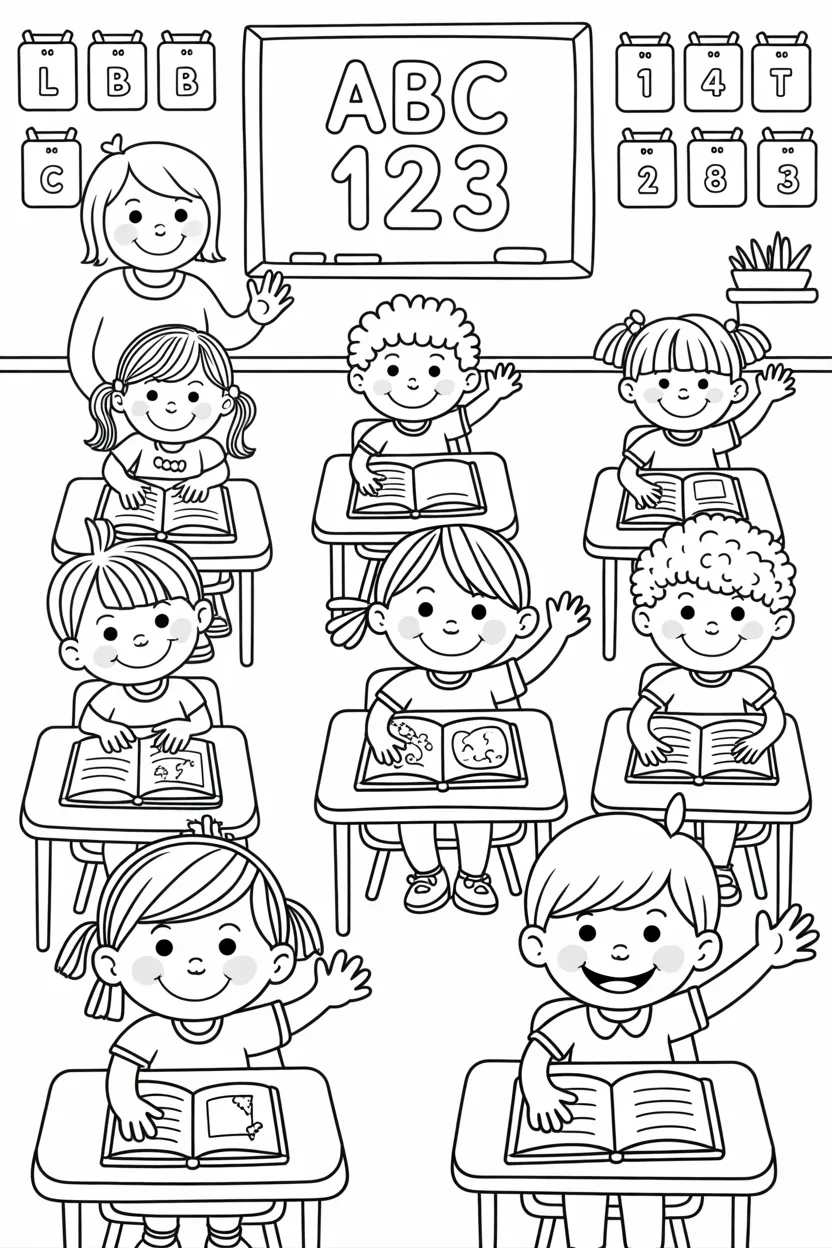 5 Kids activity coloring pages free printable