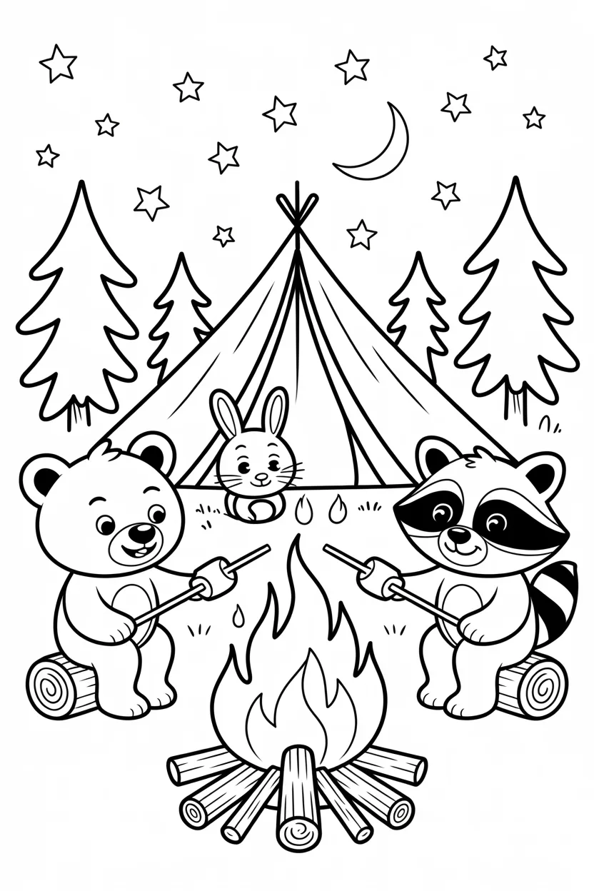 cute animals coloring pages free printable