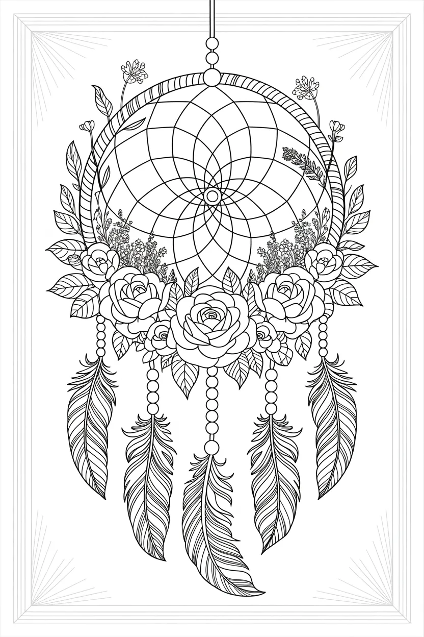 dream catchers coloring pages