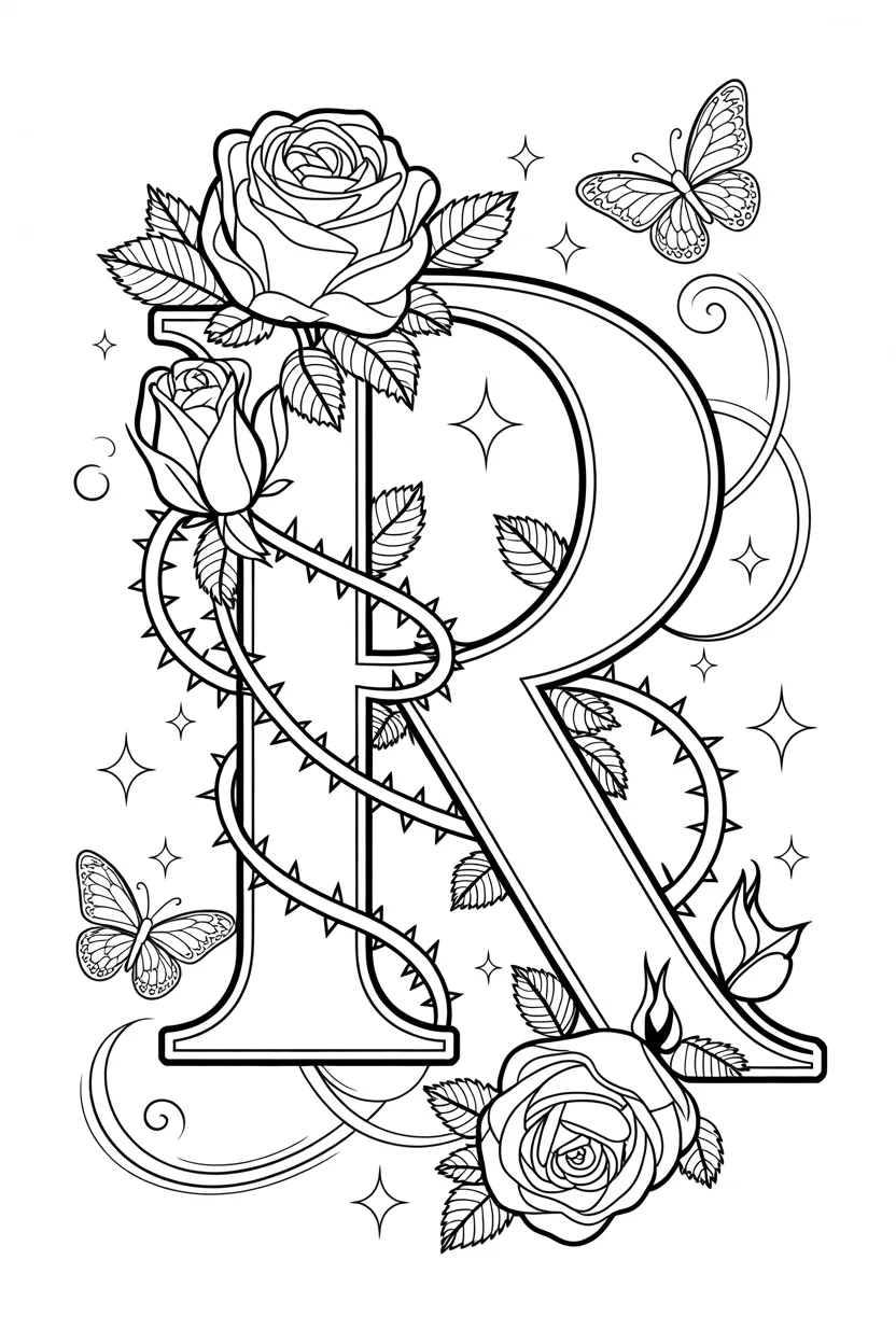 alphabet letter R coloring pages