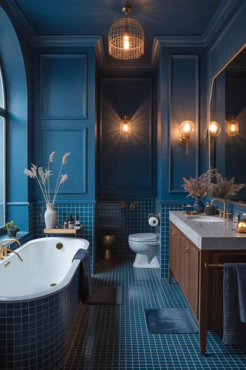 Moody Blue Bathroom Ideas