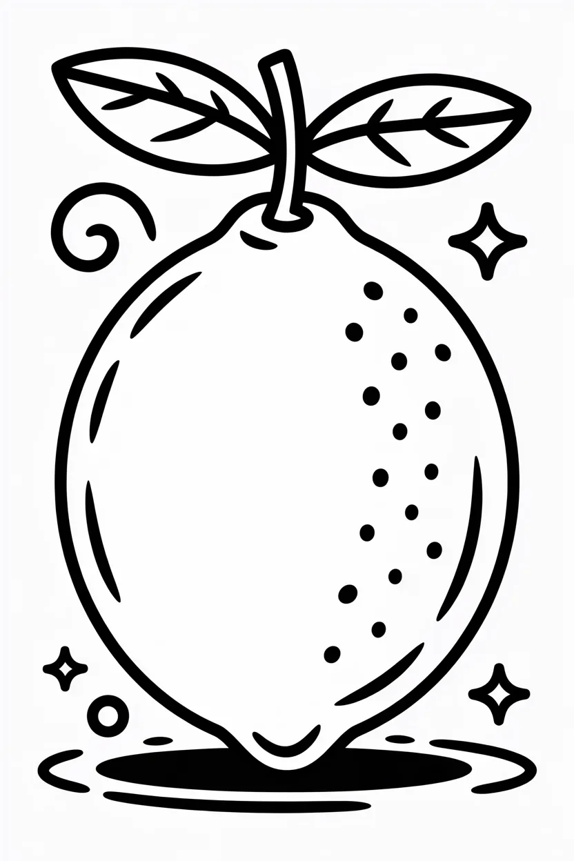 5 Lemon coloring pages free printable