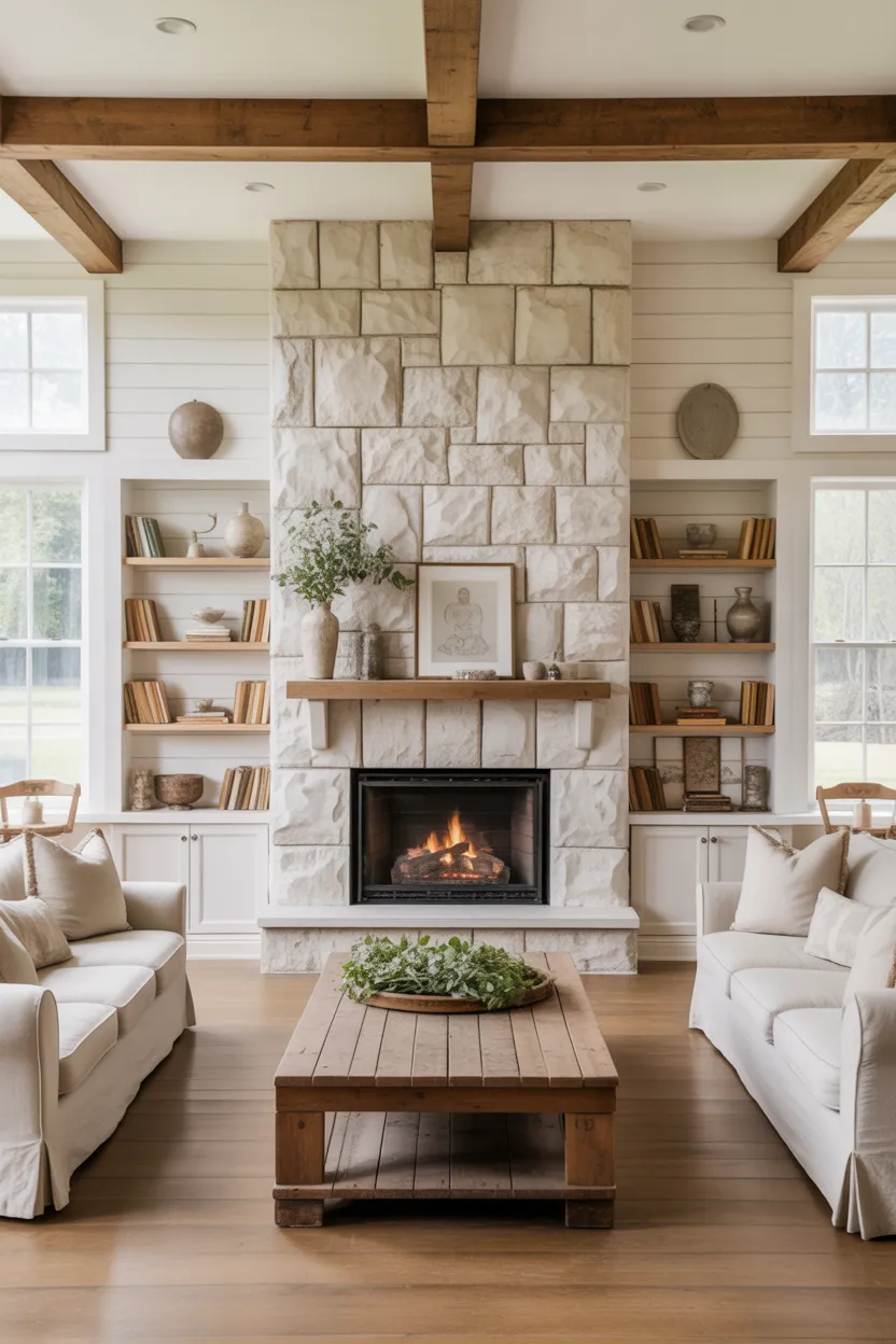 Modern Farmhouse Fireplace Ideas