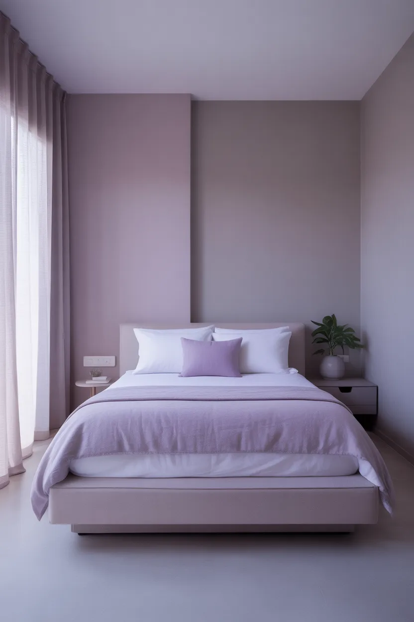Purple Gray Bedroom Ideas