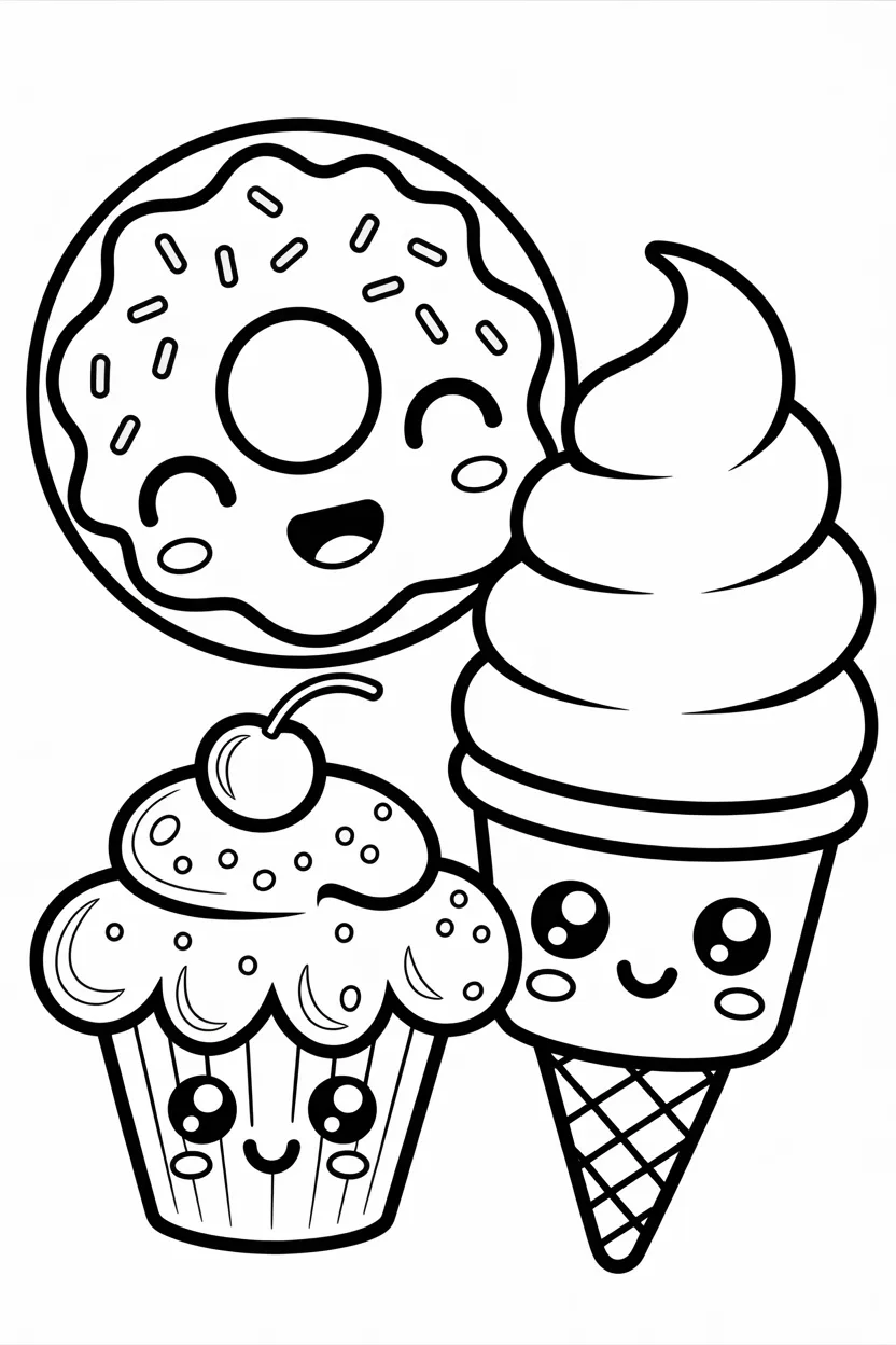 desserts coloring pages free printable