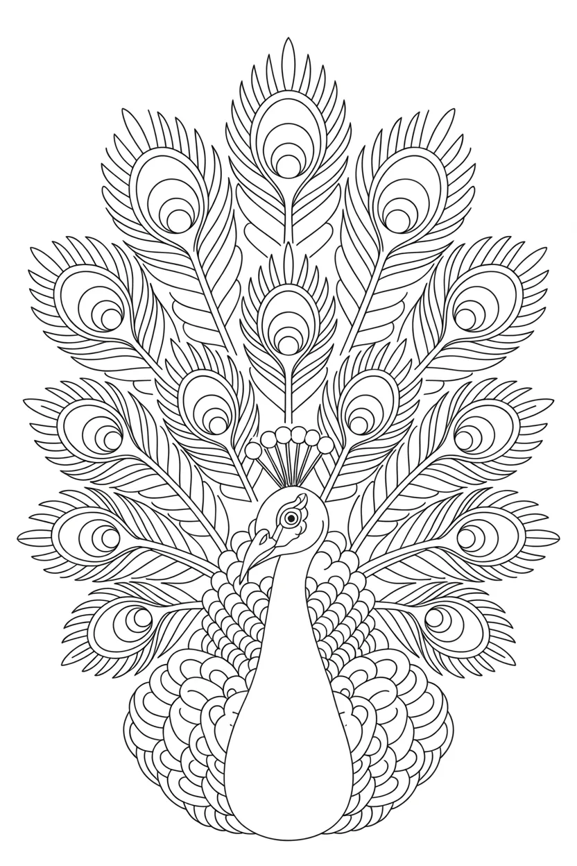 peacock coloring pages free printable
