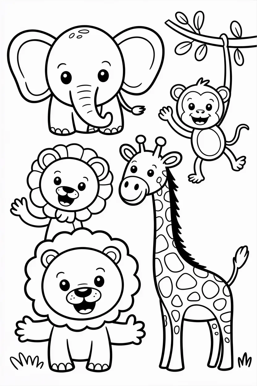 Animals coloring pages free printable