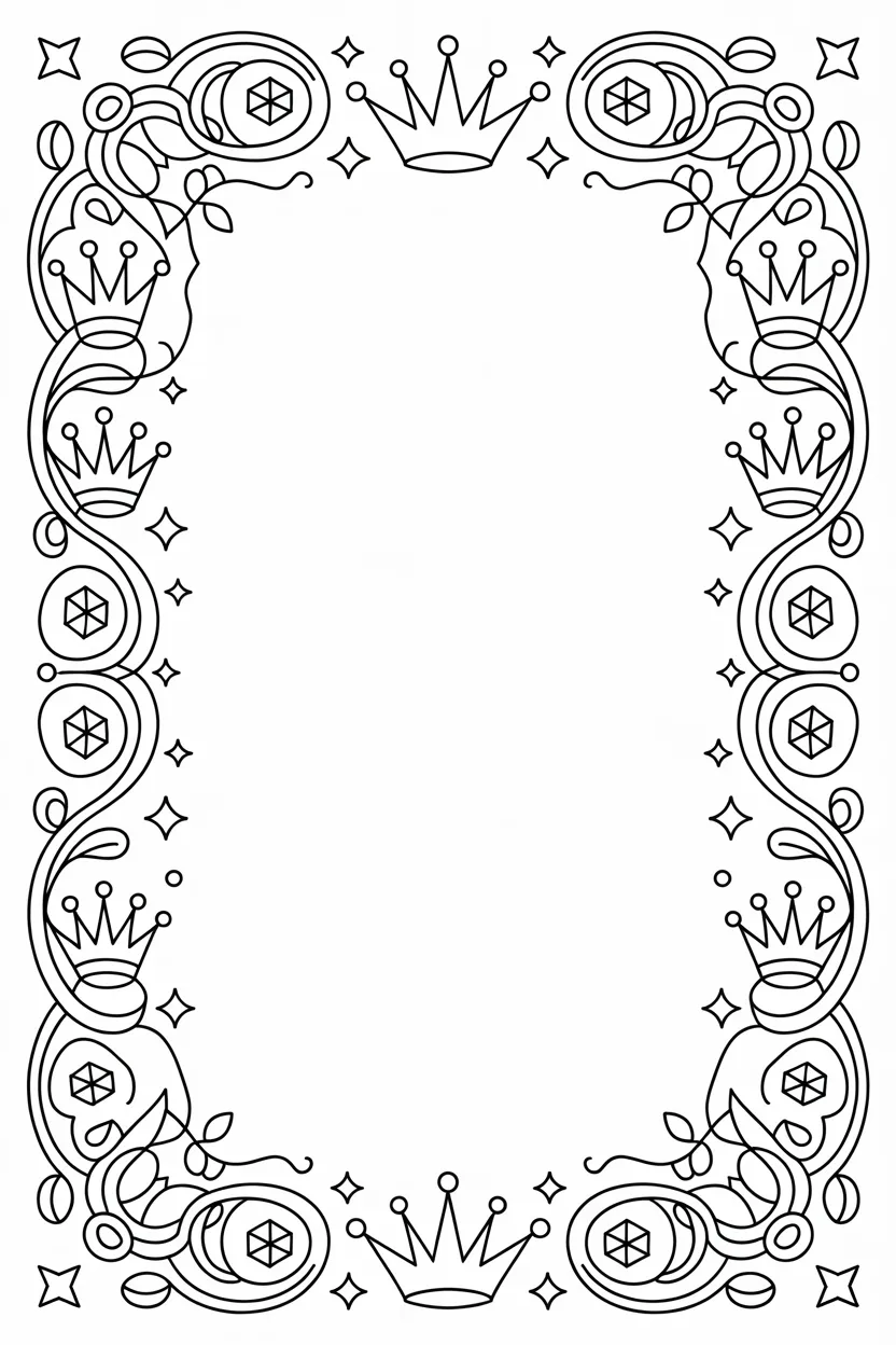 Royal Frame Coloring Pages Free Printable