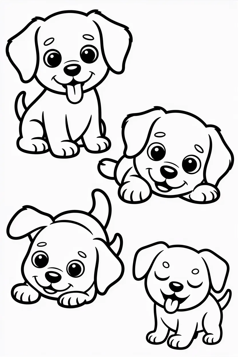 cute dogs coloring pages free printable 