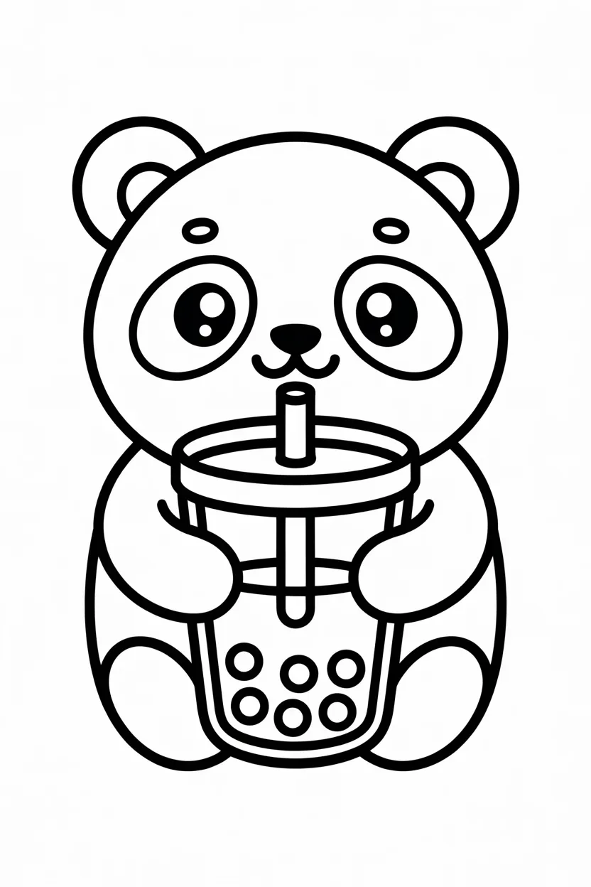 5 cute panda coloring pages free printable