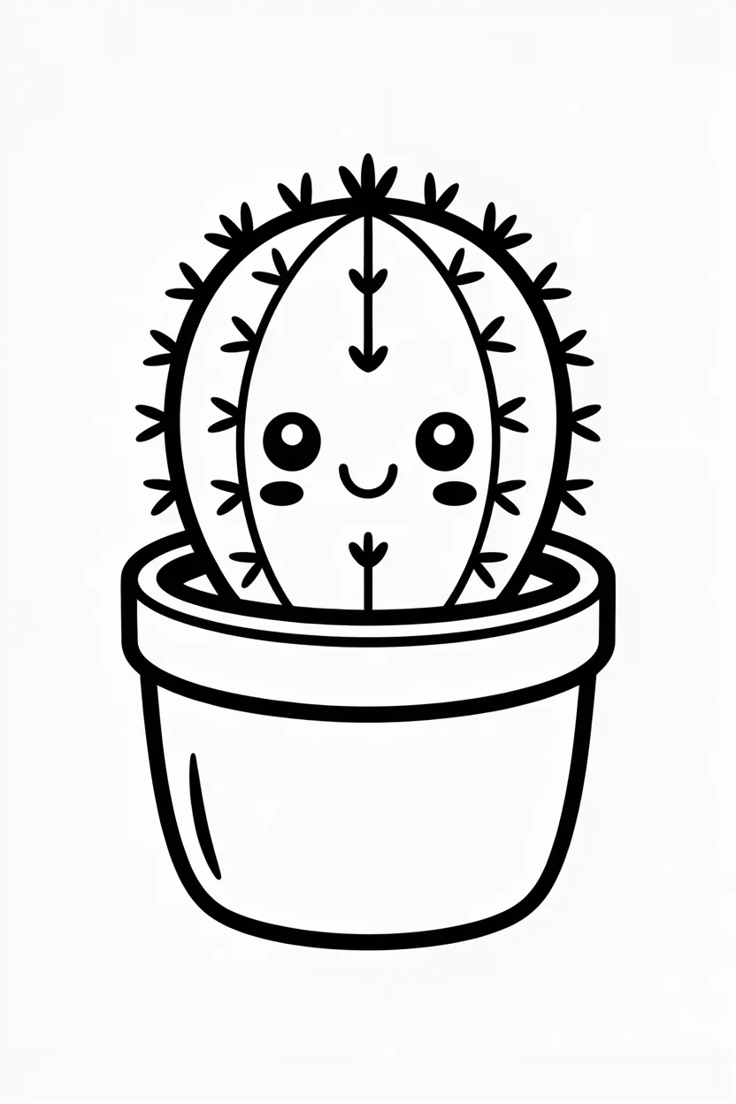 cactus coloring pages free printable