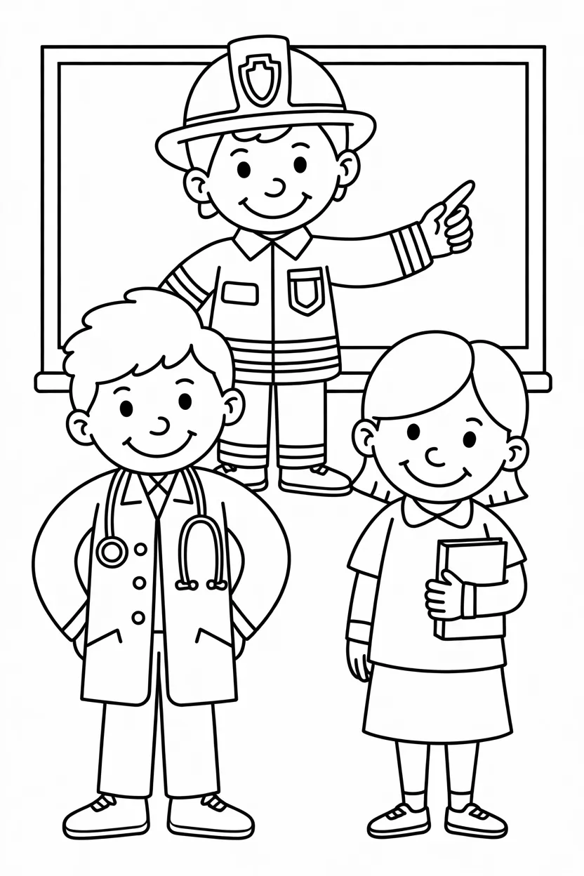 community helpers coloring pages free printable