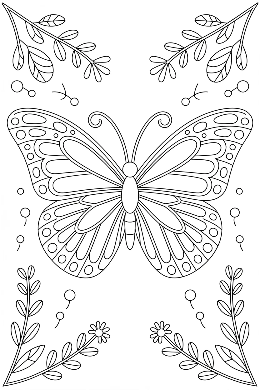 5 Butterfly coloring pages free printable