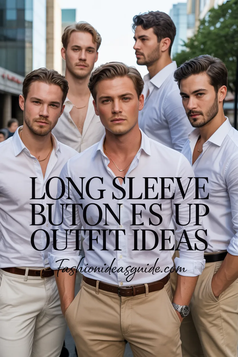 Long Sleeve Button Up Shirt Men Outfit Ideas 2026 