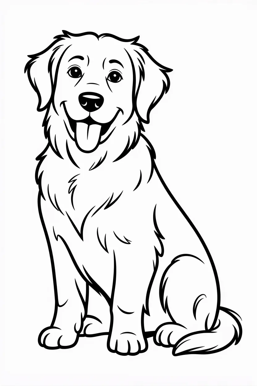 5 Cute Dog coloring pages free printable