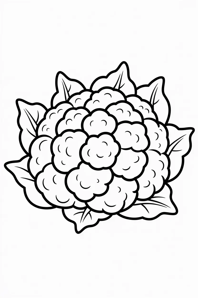 5 Cauliflower coloring pages free printable
