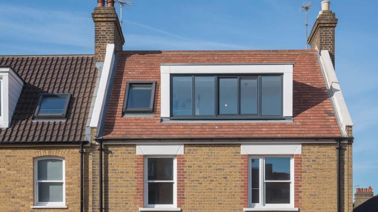 Loft conversion with dormer window on a London brick terrace — fire safety regulations