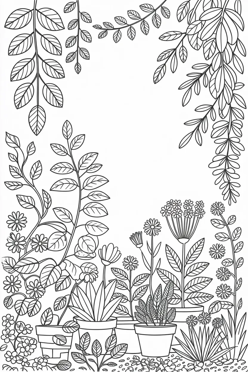 Plants coloring pages
