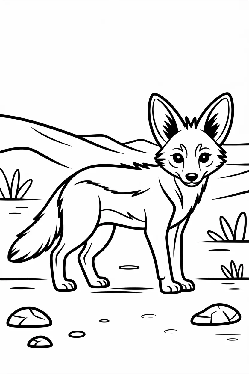 5 Jackal coloring pages free printable
