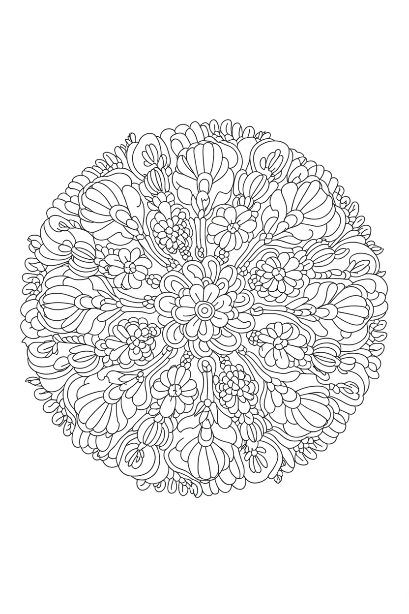 mandala floral coloring pages free printable