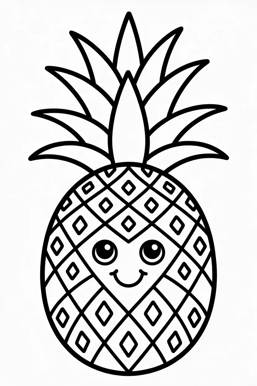 Pineapple Coloring Pages Free Printable