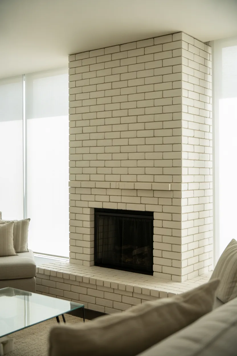 White Brick Fireplace Ideas