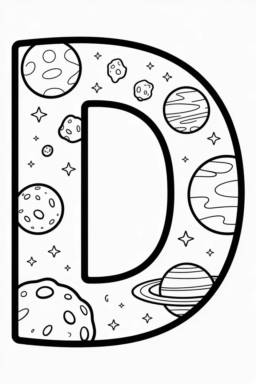 alphabet letter D coloring pages free printable