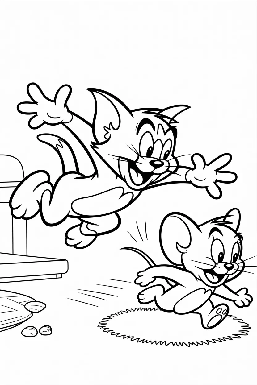 4 Tom and Jerry coloring pages free printable