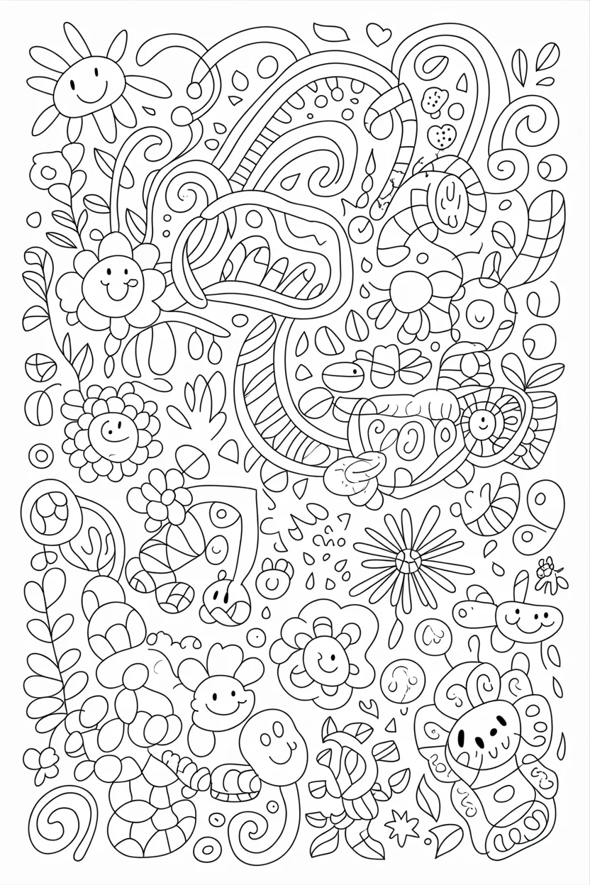 Doodles Coloring Pages Free Printable 