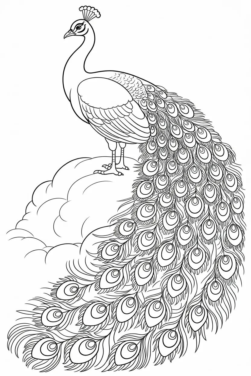 Peacock coloring pages free printable