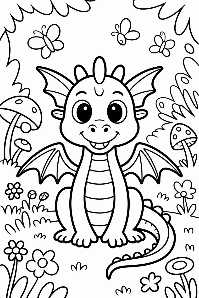 5 Cartoon dinosaur coloring pages free printable