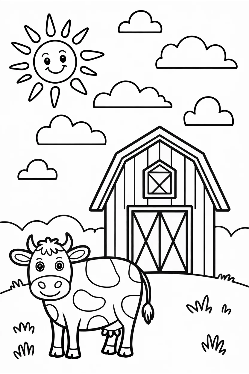 adorable cow coloring pages free printable