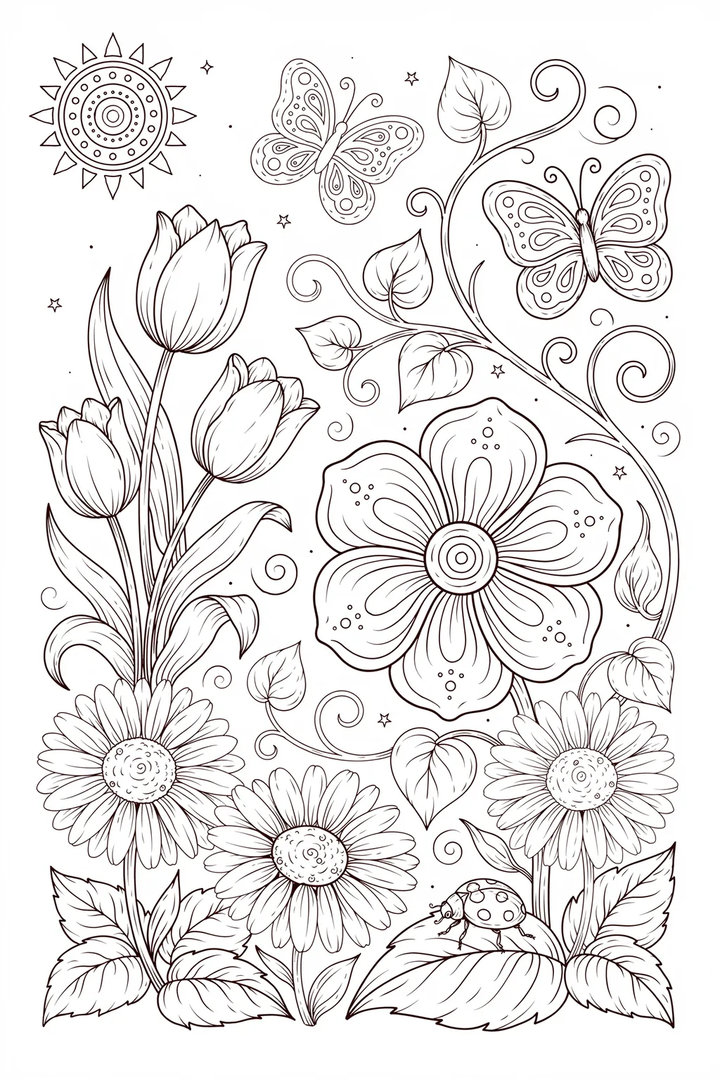 flowers coloring pages