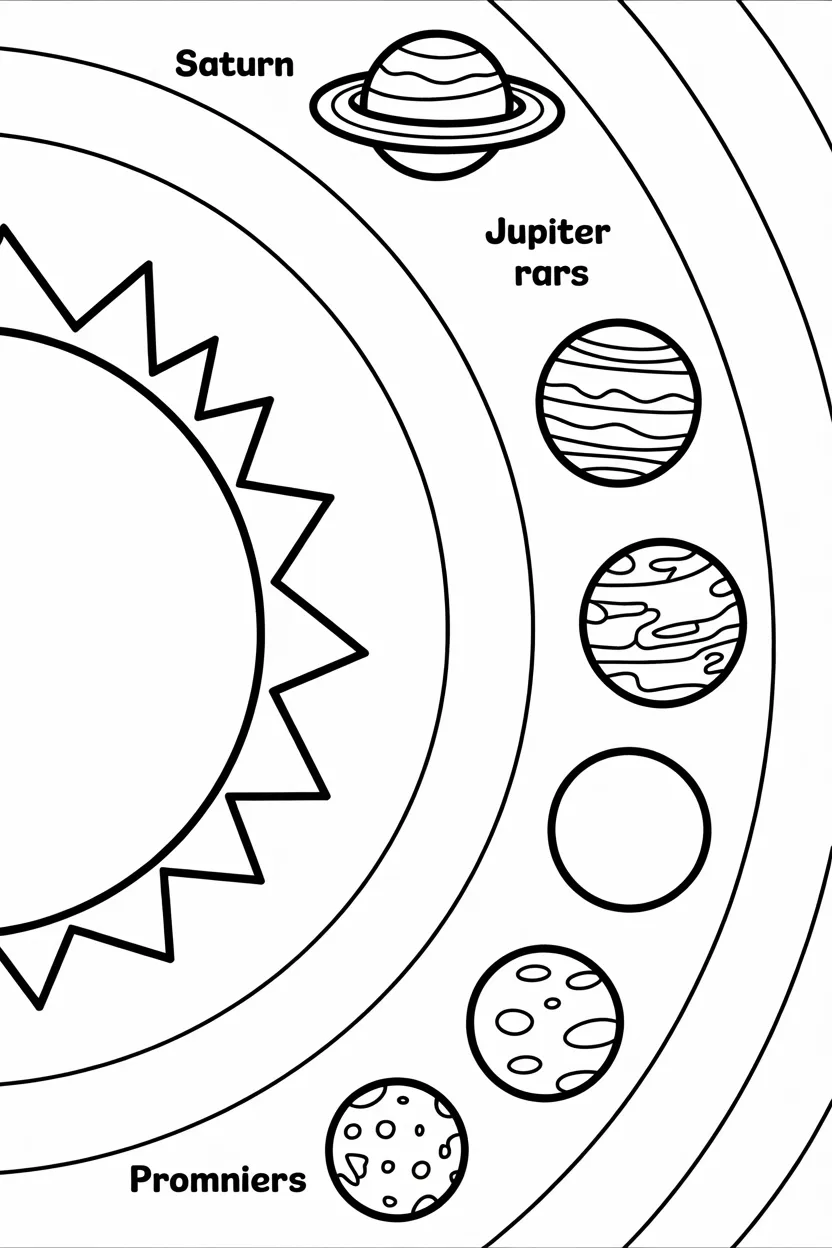 5 Solar system coloring pages free printable