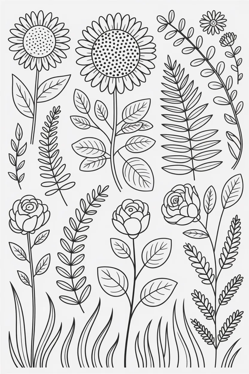 Plants coloring pages